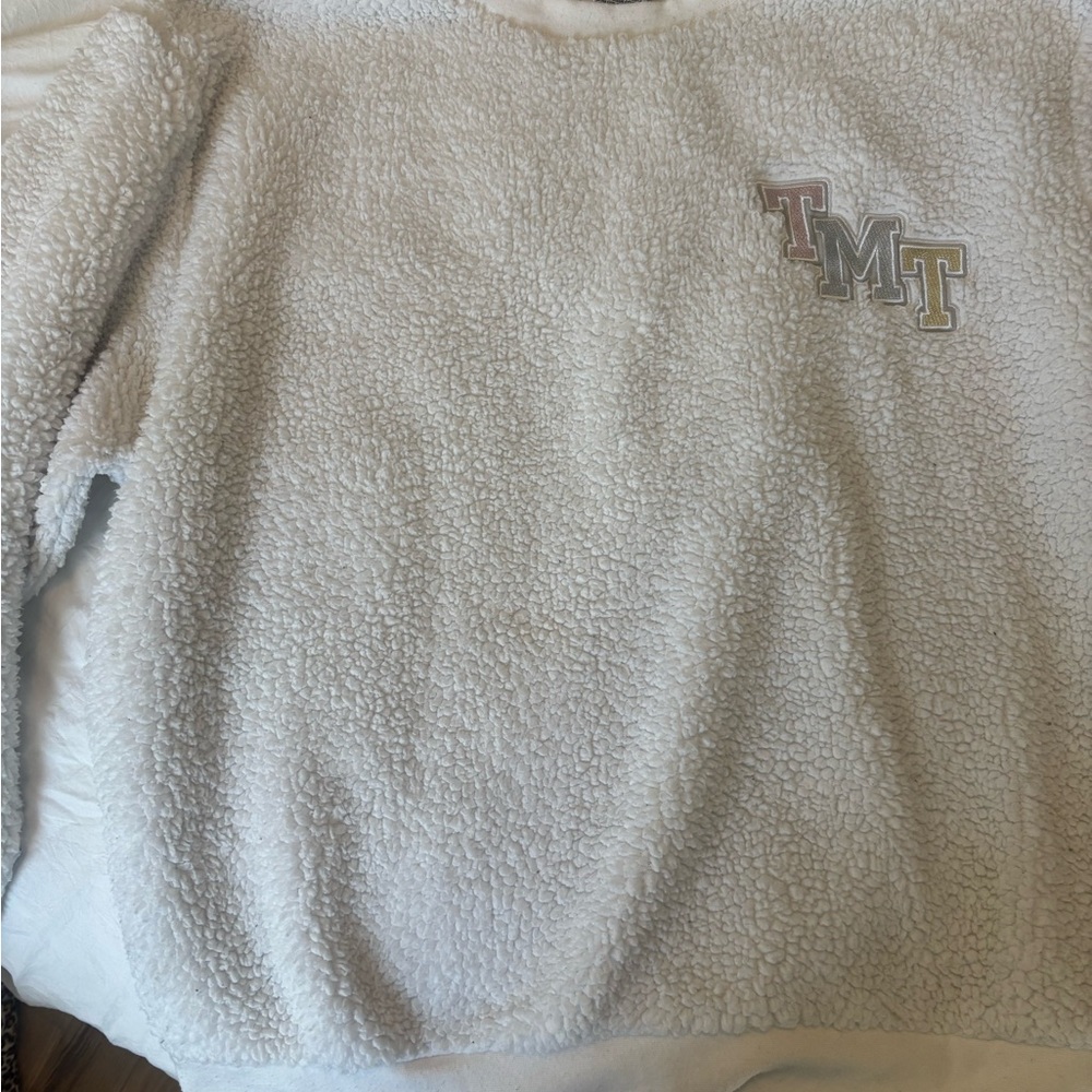 The Morning Toast White Sherpa Sweatshirt